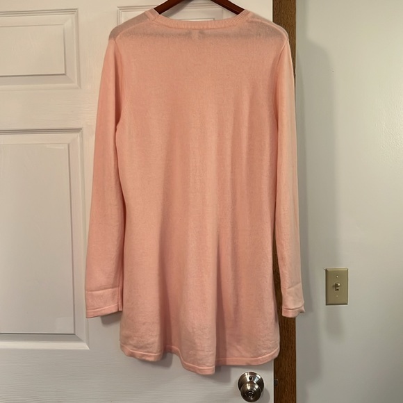 Isaac Mizrahi Live pink tunic cashmere sweater, EUC, XL - Picture 2 of 7